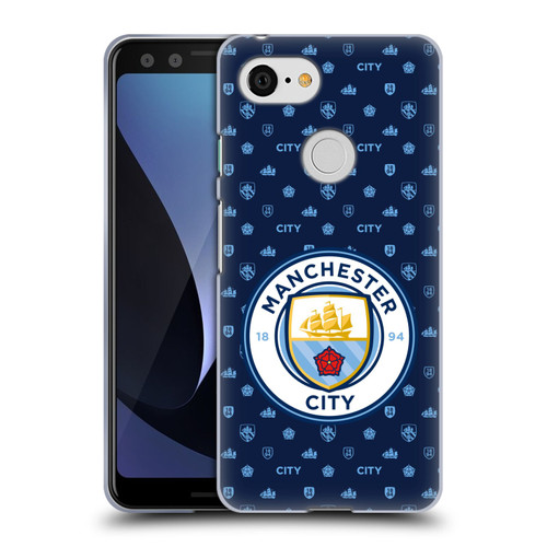 Manchester City Man City FC Patterns Dark Blue Soft Gel Case for Google Pixel 3