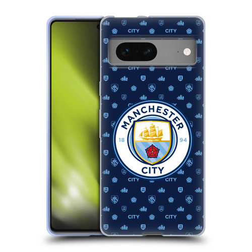 Manchester City Man City FC Patterns Dark Blue Soft Gel Case for Google Pixel 7