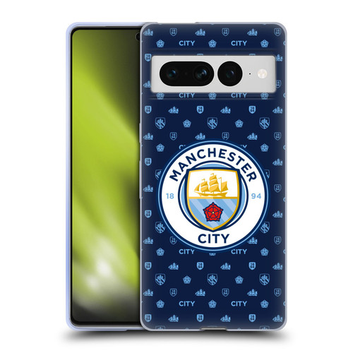 Manchester City Man City FC Patterns Dark Blue Soft Gel Case for Google Pixel 7 Pro