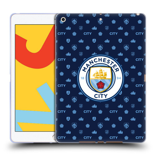 Manchester City Man City FC Patterns Dark Blue Soft Gel Case for Apple iPad 10.2 2019/2020/2021