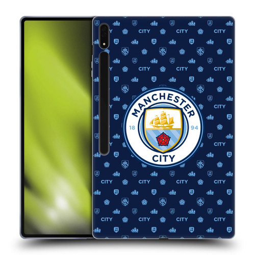 Manchester City Man City FC Patterns Dark Blue Soft Gel Case for Samsung Galaxy Tab S8 Ultra