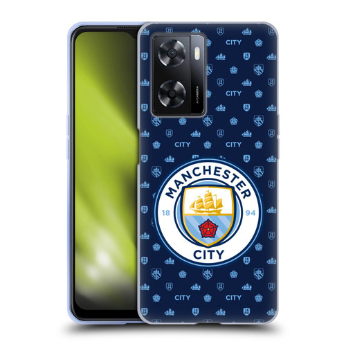 Manchester City Man City FC Patterns Dark Blue Soft Gel Case for OPPO A57s
