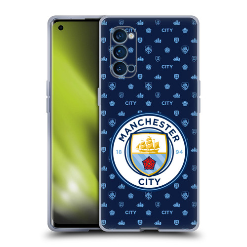 Manchester City Man City FC Patterns Dark Blue Soft Gel Case for OPPO Reno 4 Pro 5G