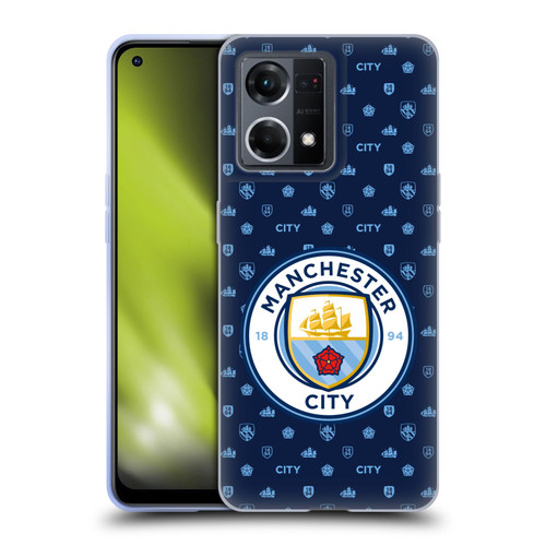 Manchester City Man City FC Patterns Dark Blue Soft Gel Case for OPPO Reno8 4G