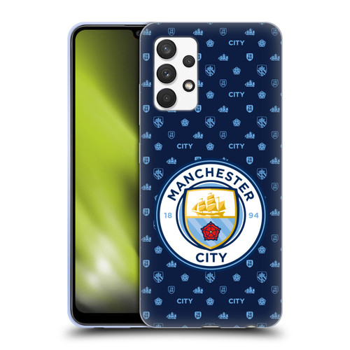Manchester City Man City FC Patterns Dark Blue Soft Gel Case for Samsung Galaxy A32 (2021)