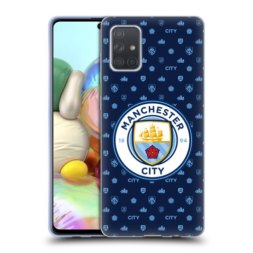 Manchester City Man City FC Patterns Dark Blue Soft Gel Case for Samsung Galaxy A71 (2019)
