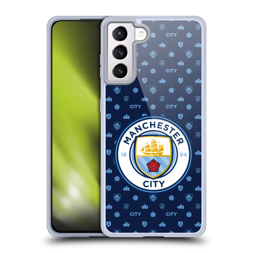 Manchester City Man City FC Patterns Dark Blue Soft Gel Case for Samsung Galaxy S21+ 5G