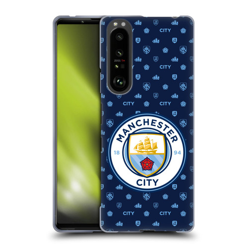 Manchester City Man City FC Patterns Dark Blue Soft Gel Case for Sony Xperia 1 III