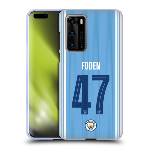 Manchester City Man City FC 2023/24 Players Home Kit Phil Foden Soft Gel Case for Huawei P40 5G