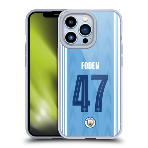 Manchester City Man City FC 2023/24 Players Home Kit Phil Foden Soft Gel Case for Apple iPhone 13 Pro