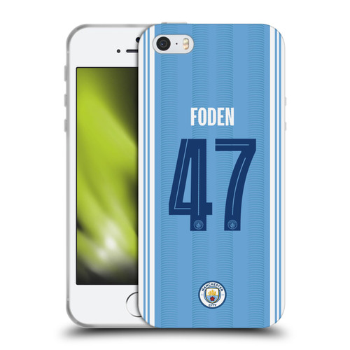 Manchester City Man City FC 2023/24 Players Home Kit Phil Foden Soft Gel Case for Apple iPhone 5 / 5s / iPhone SE 2016