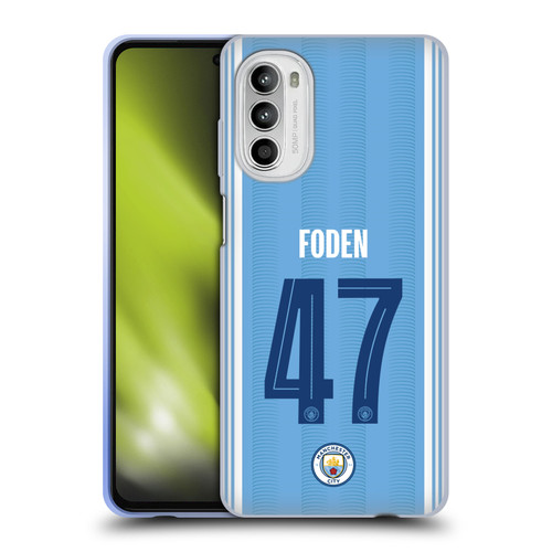 Manchester City Man City FC 2023/24 Players Home Kit Phil Foden Soft Gel Case for Motorola Moto G52