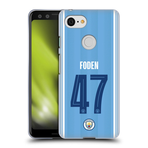 Manchester City Man City FC 2023/24 Players Home Kit Phil Foden Soft Gel Case for Google Pixel 3