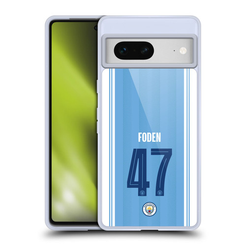 Manchester City Man City FC 2023/24 Players Home Kit Phil Foden Soft Gel Case for Google Pixel 7