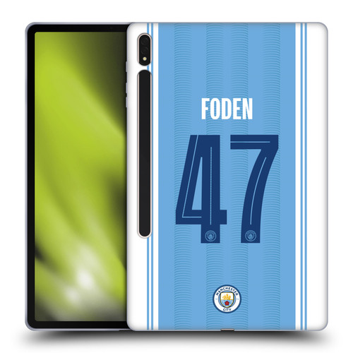 Manchester City Man City FC 2023/24 Players Home Kit Phil Foden Soft Gel Case for Samsung Galaxy Tab S8 Plus