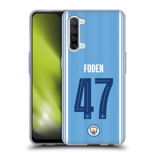 Manchester City Man City FC 2023/24 Players Home Kit Phil Foden Soft Gel Case for OPPO Find X2 Lite 5G