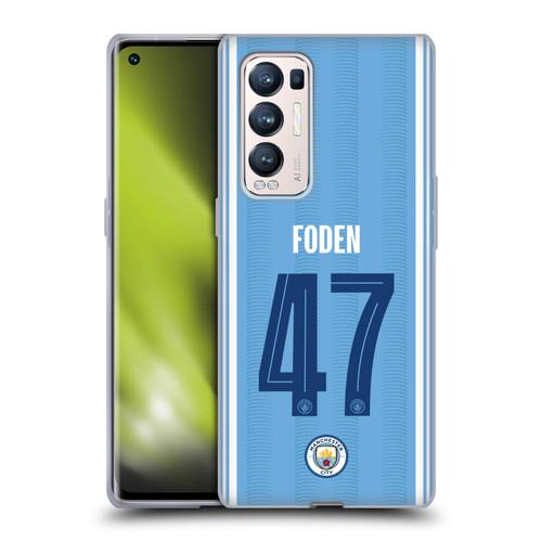 Manchester City Man City FC 2023/24 Players Home Kit Phil Foden Soft Gel Case for OPPO Find X3 Neo / Reno5 Pro+ 5G