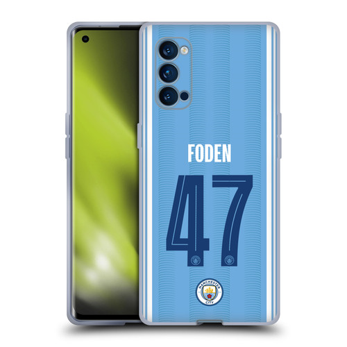 Manchester City Man City FC 2023/24 Players Home Kit Phil Foden Soft Gel Case for OPPO Reno 4 Pro 5G