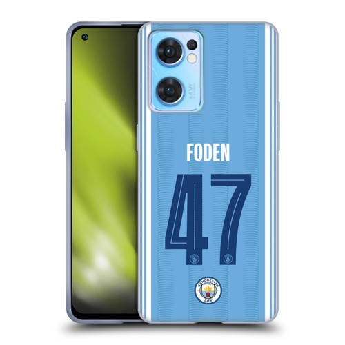 Manchester City Man City FC 2023/24 Players Home Kit Phil Foden Soft Gel Case for OPPO Reno7 5G / Find X5 Lite