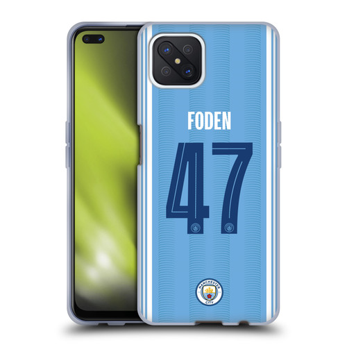 Manchester City Man City FC 2023/24 Players Home Kit Phil Foden Soft Gel Case for OPPO Reno4 Z 5G