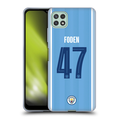 Manchester City Man City FC 2023/24 Players Home Kit Phil Foden Soft Gel Case for Samsung Galaxy A22 5G / F42 5G (2021)