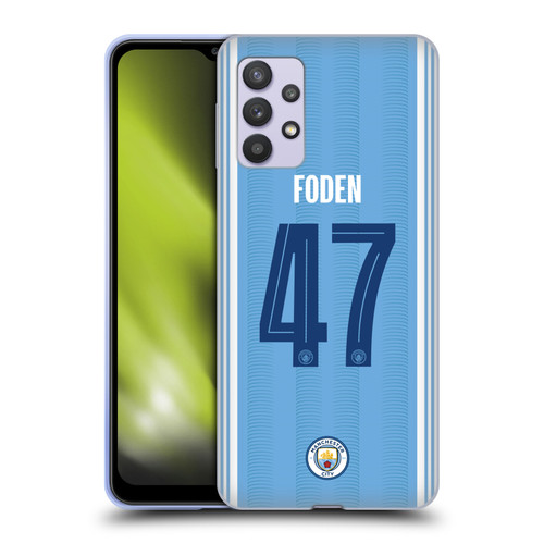 Manchester City Man City FC 2023/24 Players Home Kit Phil Foden Soft Gel Case for Samsung Galaxy A32 5G / M32 5G (2021)