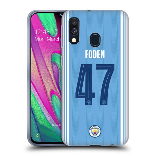 Manchester City Man City FC 2023/24 Players Home Kit Phil Foden Soft Gel Case for Samsung Galaxy A40 (2019)