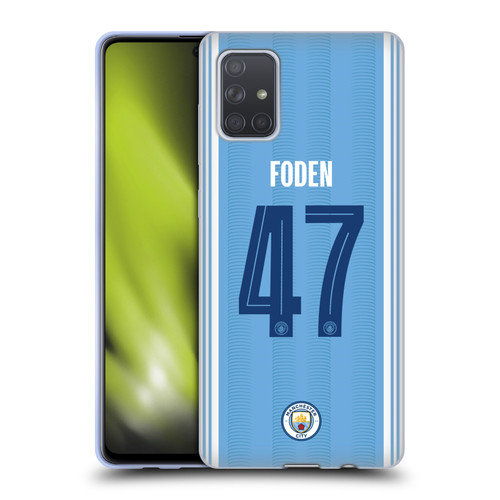 Manchester City Man City FC 2023/24 Players Home Kit Phil Foden Soft Gel Case for Samsung Galaxy A71 (2019)