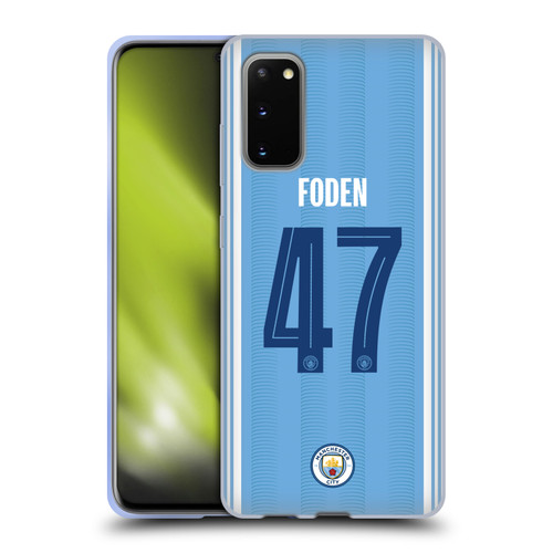 Manchester City Man City FC 2023/24 Players Home Kit Phil Foden Soft Gel Case for Samsung Galaxy S20 / S20 5G