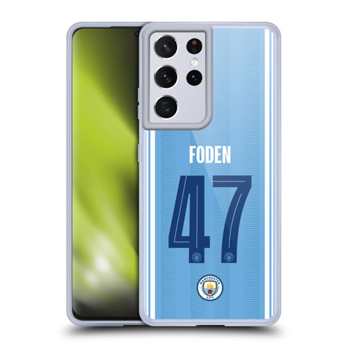 Manchester City Man City FC 2023/24 Players Home Kit Phil Foden Soft Gel Case for Samsung Galaxy S21 Ultra 5G