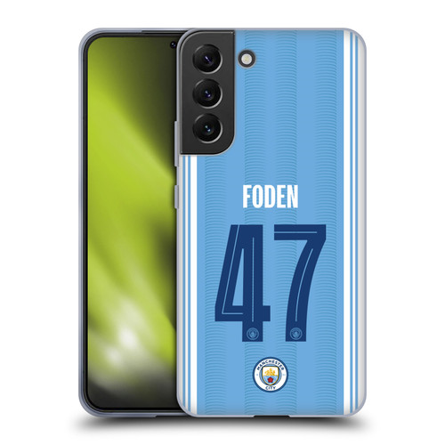 Manchester City Man City FC 2023/24 Players Home Kit Phil Foden Soft Gel Case for Samsung Galaxy S22+ 5G