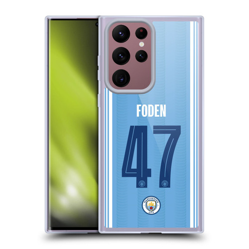 Manchester City Man City FC 2023/24 Players Home Kit Phil Foden Soft Gel Case for Samsung Galaxy S22 Ultra 5G