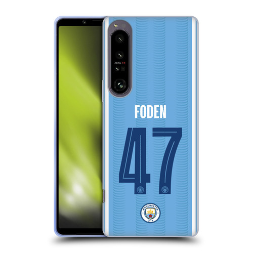 Manchester City Man City FC 2023/24 Players Home Kit Phil Foden Soft Gel Case for Sony Xperia 1 IV