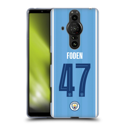 Manchester City Man City FC 2023/24 Players Home Kit Phil Foden Soft Gel Case for Sony Xperia Pro-I