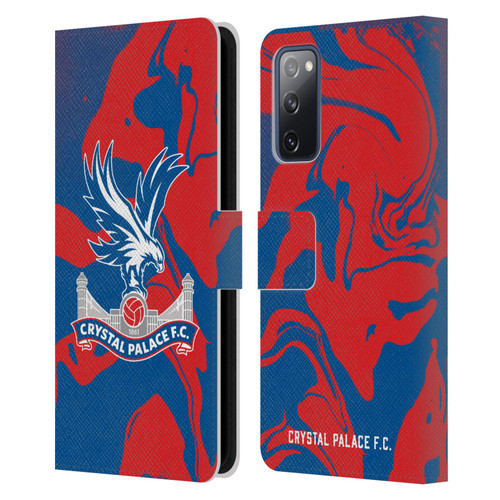Crystal Palace FC Crest Red And Blue Marble Leather Book Wallet Case Cover For Samsung Galaxy S20 FE / 5G