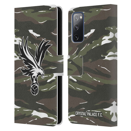 Crystal Palace FC Crest Woodland Camouflage Leather Book Wallet Case Cover For Samsung Galaxy S20 FE / 5G