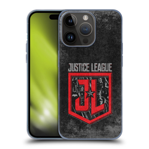 Zack Snyder's Justice League Snyder Cut Composed Art Group Logo Soft Gel Case for Apple iPhone 15 Pro