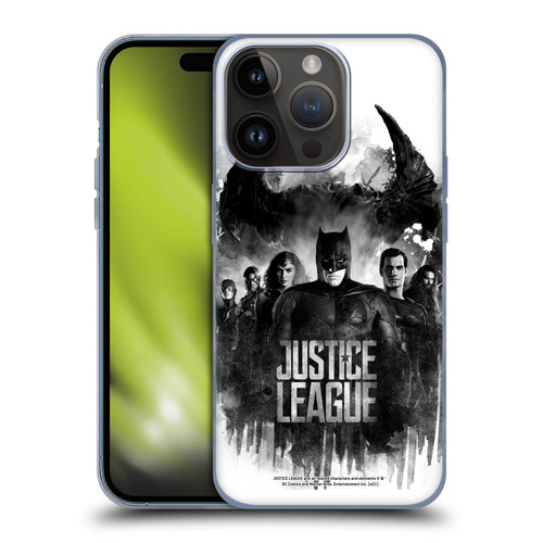 Zack Snyder's Justice League Snyder Cut Composed Art Group Watercolour Soft Gel Case for Apple iPhone 15 Pro