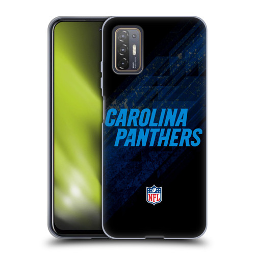 NFL Carolina Panthers Logo Blur Soft Gel Case for HTC Desire 21 Pro 5G