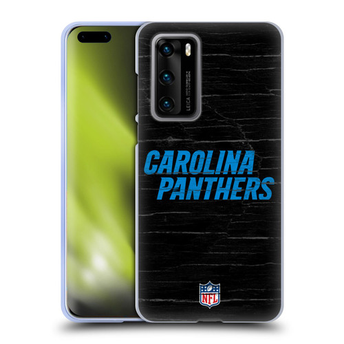 NFL Carolina Panthers Logo Distressed Look Soft Gel Case for Huawei P40 5G