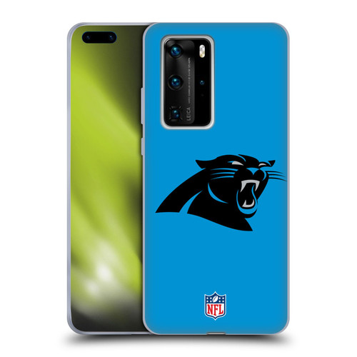 NFL Carolina Panthers Logo Plain Soft Gel Case for Huawei P40 Pro / P40 Pro Plus 5G