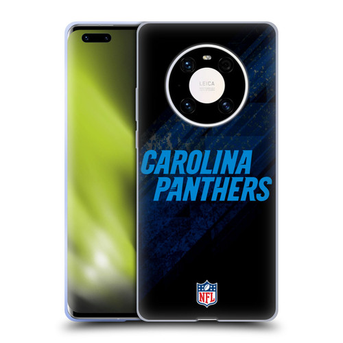 NFL Carolina Panthers Logo Blur Soft Gel Case for Huawei Mate 40 Pro 5G
