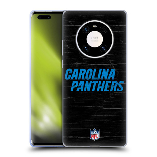 NFL Carolina Panthers Logo Distressed Look Soft Gel Case for Huawei Mate 40 Pro 5G