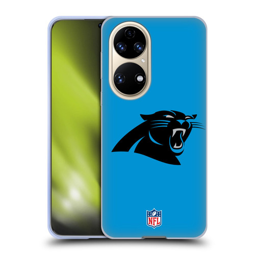 NFL Carolina Panthers Logo Plain Soft Gel Case for Huawei P50