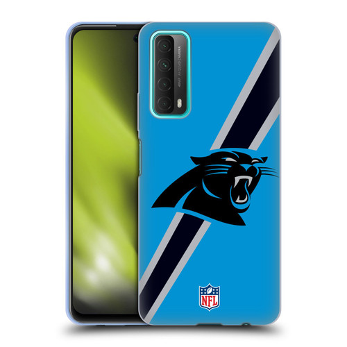 NFL Carolina Panthers Logo Stripes Soft Gel Case for Huawei P Smart (2021)