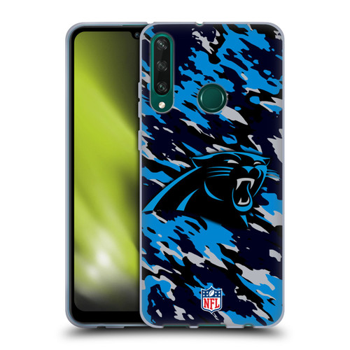 NFL Carolina Panthers Logo Camou Soft Gel Case for Huawei Y6p