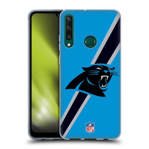 NFL Carolina Panthers Logo Stripes Soft Gel Case for Huawei Y6p