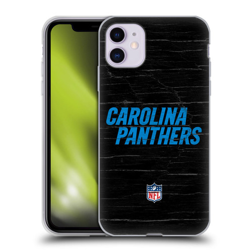 NFL Carolina Panthers Logo Distressed Look Soft Gel Case for Apple iPhone 11