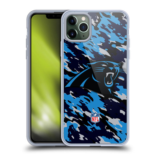 NFL Carolina Panthers Logo Camou Soft Gel Case for Apple iPhone 11 Pro Max