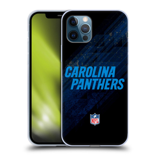 NFL Carolina Panthers Logo Blur Soft Gel Case for Apple iPhone 12 / iPhone 12 Pro